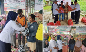 Penyerahan barang kepada masyarakat kegiatan Pro Bebaya Kelurahan Loa Buah Tahun 2022