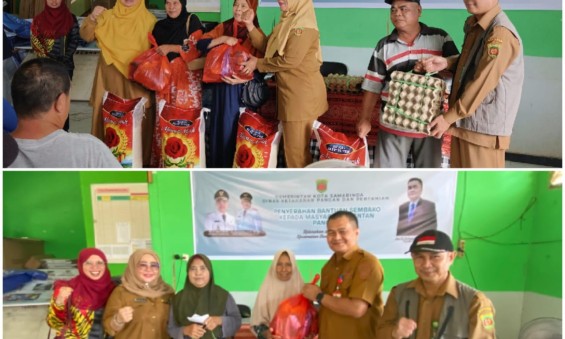 MASYARAKAT RENTAN PANGAN KELURAHAN LOA BUAH TERIMA BANTUAN SEMBAKO